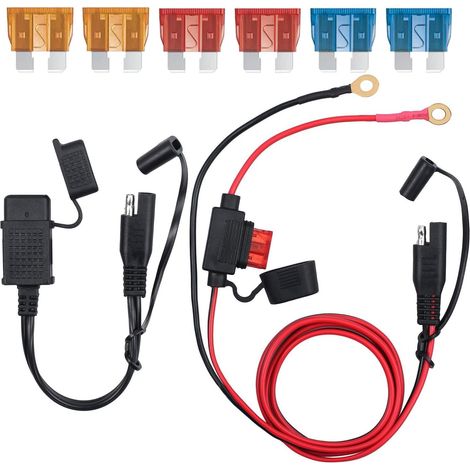 Wasserdichtes 3,1-a-motorrad-usb-ladegerät-set Mit Sae-anschlusskabel, Sae-auf-usb-kabel, Sae-auf-o-ringkabelbaum-steckverbinder Und 0,6 M Langem Sae-auf-ringkabelbaum