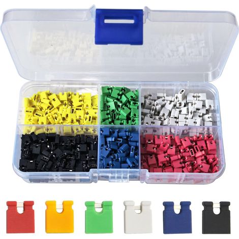 660-teiliges Set Mit 2,54-mm-jumperkappen Für Leiterplatten, 2-polige Kurzschlusskappen Für Elektronikprojekte, Elektrische Verbindungen, Arduino-schaltungen Und Diy-projekte, 6 Farben
