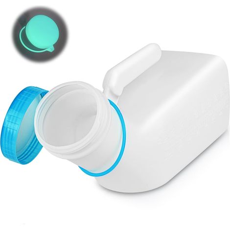 Urinal Für Männer Und Frauen, Tragbares 1000-ml-urinal Mit Im Dunkeln Leuchtenden, Auslaufsicheren Flaschenverschlüssen Und Tragegriff, Wiederverwendbare Reise-urinal-/urinauffangflasche