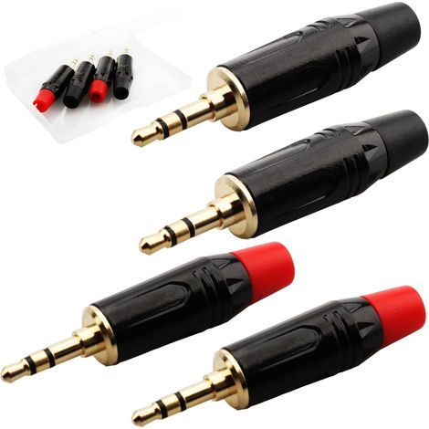 4er-pack 3,5-mm-stereo-klinkenstecker (männlich), 3-poliger Trs-lötstecker Für Kopfhörerreparaturen, 3,5-mm-(1/8")-audioadapter Für Die Diy-reparatur Von Stereo-kopfhörern