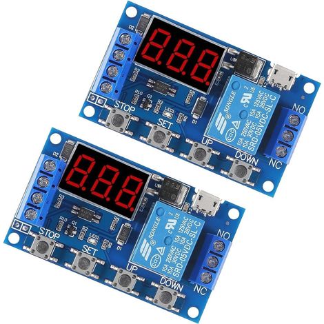 Stück 5v 12v 24v 36v Dc Timer-relais-modul, Triggerzyklus-verzögerungs-timer-schalter-ein/aus-relais-modul Mit Led-anzeige, Micro-usb 5v