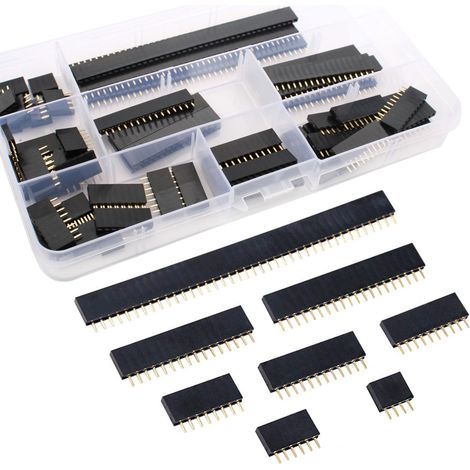 60 Stück 2,54 Mm Leiterplatten-buchsenleisten (4/6/8/10/12/16/20/40 Pins) Für Arduino Stackable Shields
