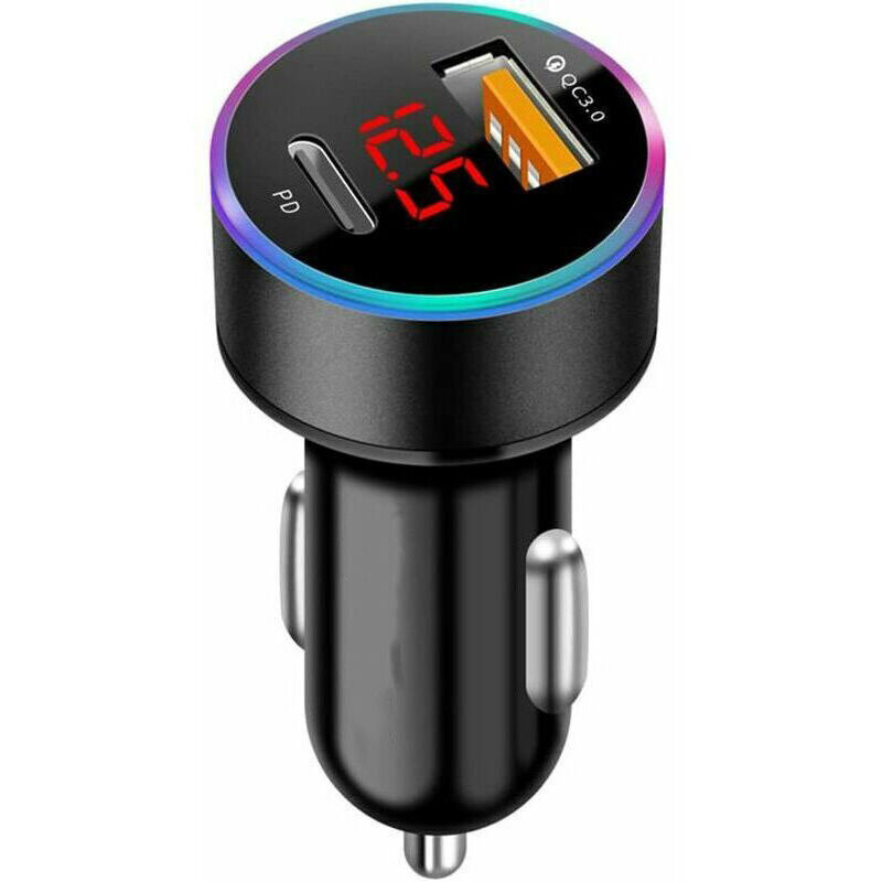 Kfz-ladegerät Usb-c Pd & Qc3.0 Schnellladefunktion, Usb-a Kfz-ladeadapter Für Iphone 13, 12, 11 Pro Max, X, Xr, Xs, Samsung, Huawei, Tablets
