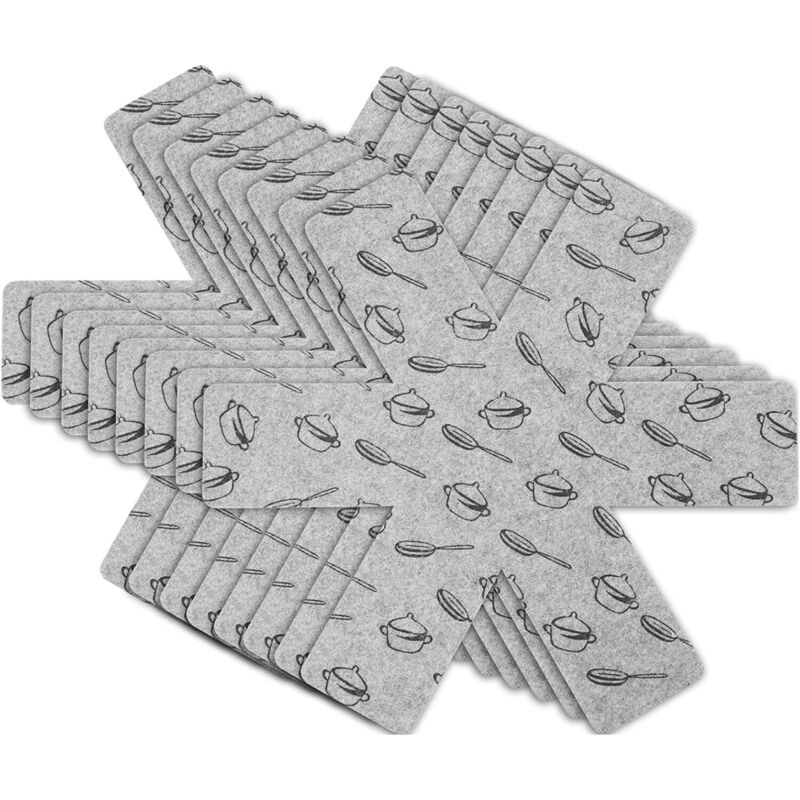 Topf- Und Pfannenschoner, 8-teiliges Pfannenschutz-set (38 Cm), Hochwertige Separate Pads Zum Schutz Ihrer Küchenoberflächen Und Zur Vermeidung Von Kratzern