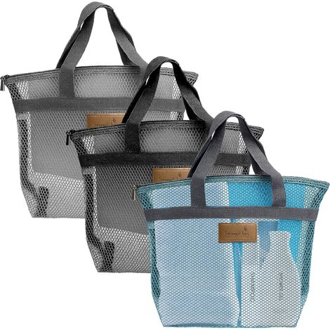 3-teiliges Camping-duschbeutel-set, Große Strandspielzeugtasche, Strandtasche Aus Kunststoff, Für Fitnessstudio, Dusche, Reisen Und Camping