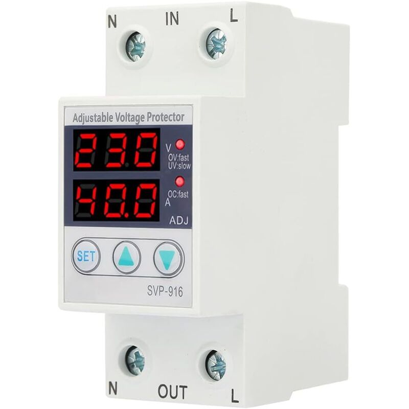 Überspannungsschutz, Einphasig, Intelligent, 63 A, Einstellbar, 230 V Ac