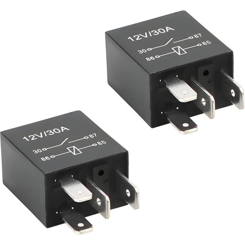 2-teiliges Kfz-relais, 12 V, 4-polig, 30 A, 4-polig Spdt, Vielseitig, Robust, Standardausführung, Leistungsschalter, Automatische Schalter Und Anlasser.