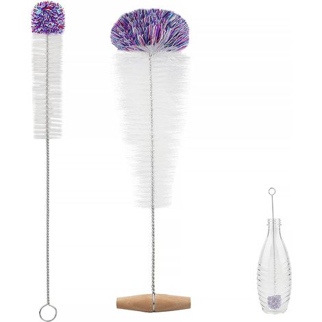 Set Mit 4 Flaschenbürsten, Flaschenbürste Mit Langem Griff, Babyflaschenbürste Mit Abgerundetem Baumwollkopf, Zum Reinigen Von Limonadenflaschen (bunt)