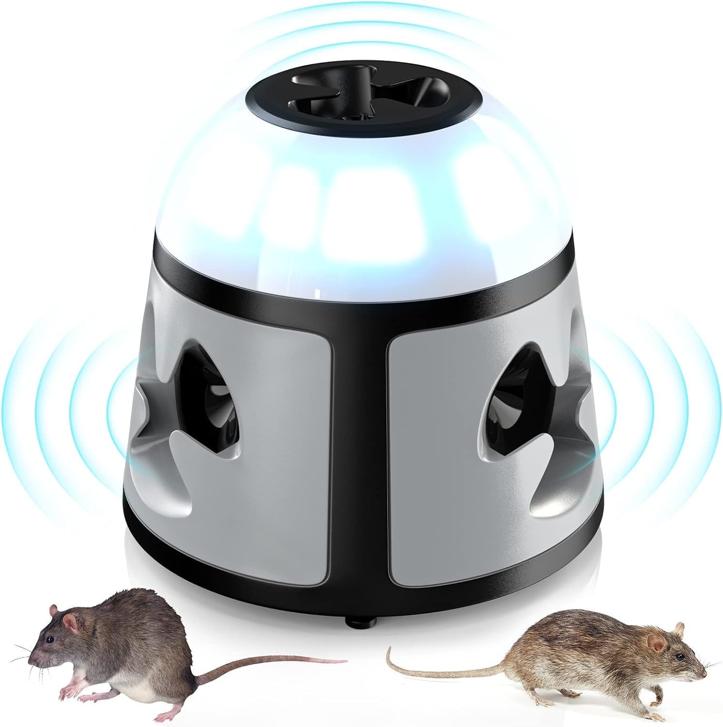 Professionelles Ultraschall-mäuse- Und Rattenabwehrgerät 360°, Ultraschall-nagetierabwehrgerät Für Ratten, Mäuse, Wühlmäuse Und Haselmäuse