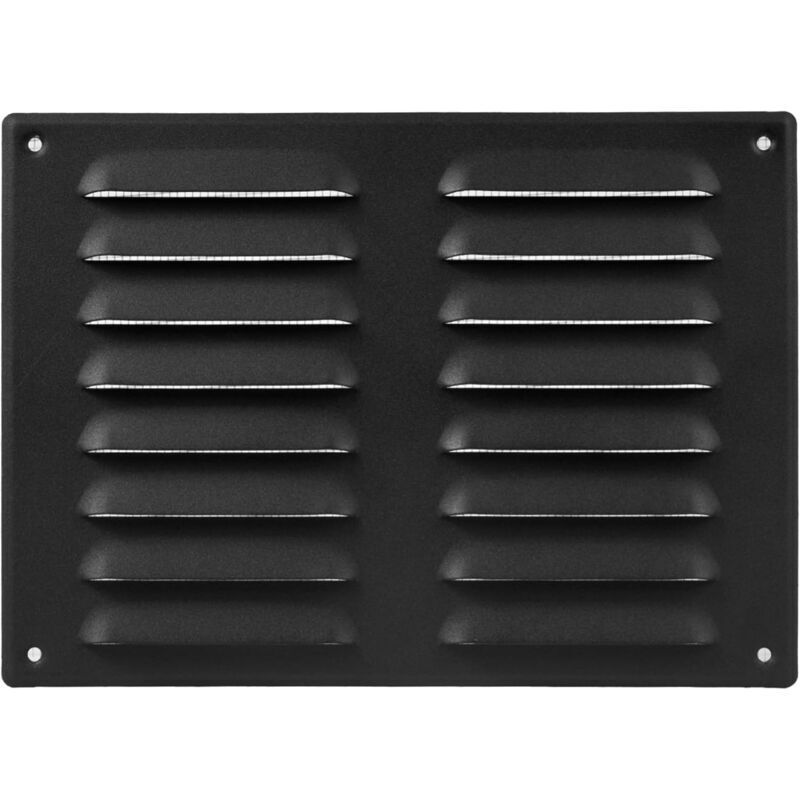 Anthrazitfarbenes Lüftungsgitter 150 X 300 Mm (außenmaße) – Luftrückführungsgitter Aus Stahl – Für Decke Und Wand – Mit Schutzgitter