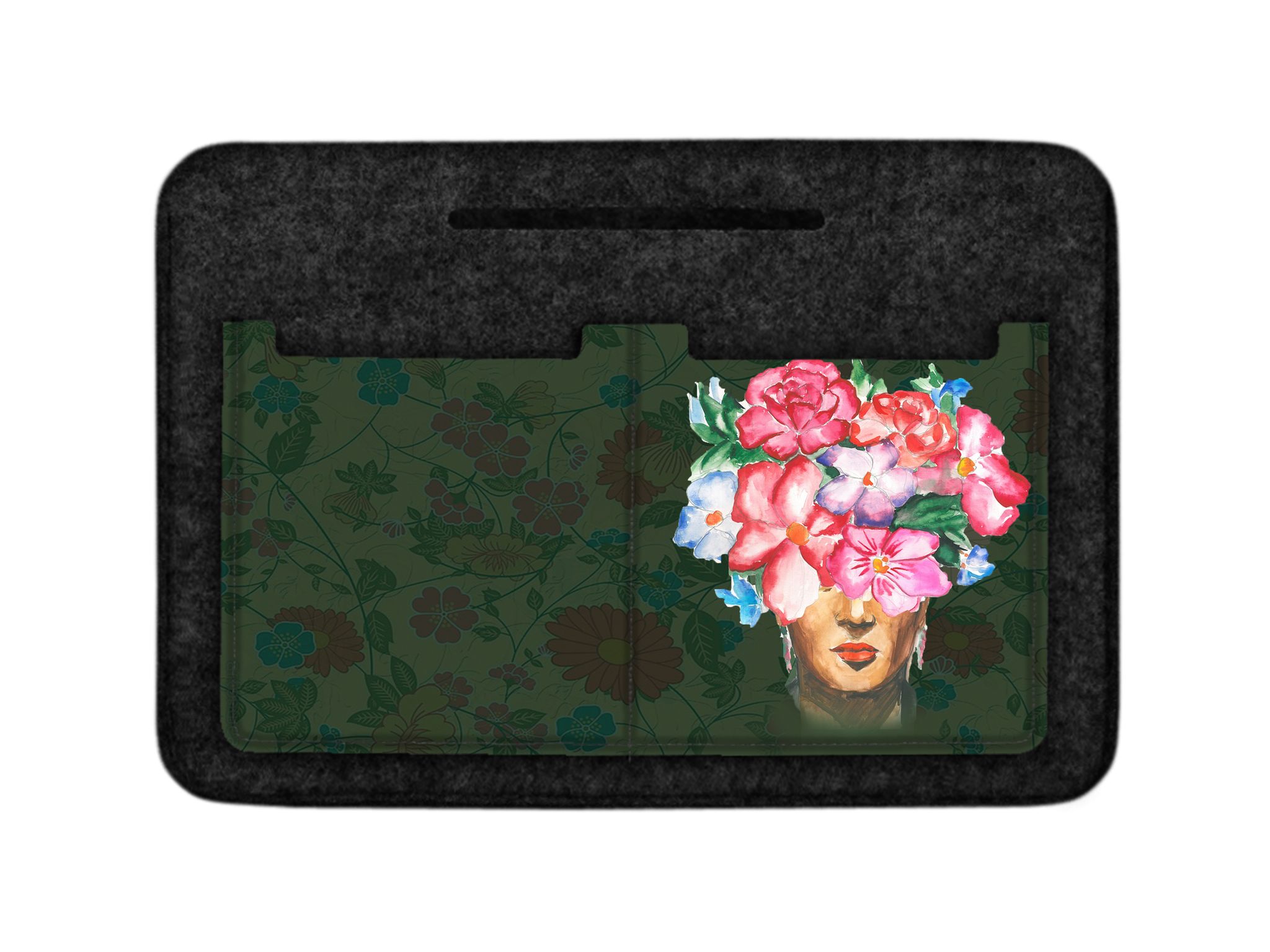 Femina Handtaschenorganizer Aus Anthrazitfarbenem Filz