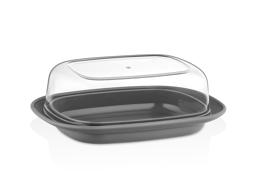 Orio Butterdose Aus Kunststoff, 17,4 X 12,5 X 6 Cm, Anthrazit