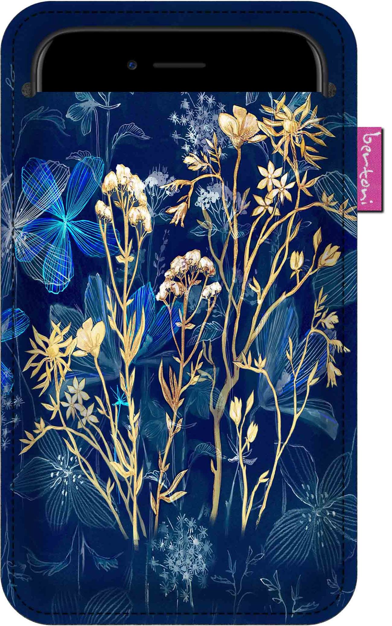 Smartphone-hülle, Midnight-muster – Umweltfreundlicher Filz, 105 X 175 Mm, Anthrazitfarben, Strapazierfähiger Druck, Schützt Ihr Handy, Waschbar Bei 40 °c, Bertoni