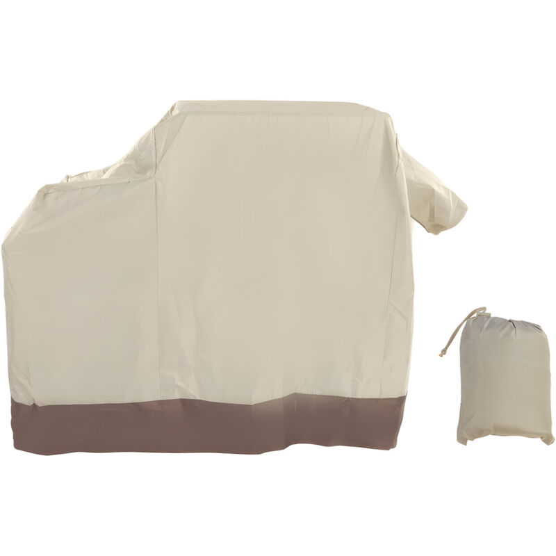 Grillabdeckung, 420d-gewebe Mit Silberbeschichtung, Wasserdicht, Staubdicht, Für Den Außenbereich, Beige (104 X 68,5 X 124 Cm)