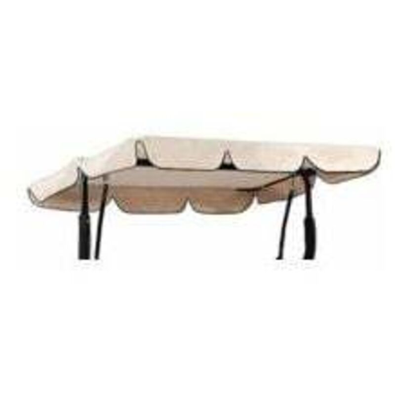 210d Ersatzdach Für Gartenschaukel, Wasserdichtes Schaukeldach, Schaukeldach, Ersatzdach Für Gartenwippe, Uv-beständig (beige, 190×132×15 Cm) – Dreisitzer