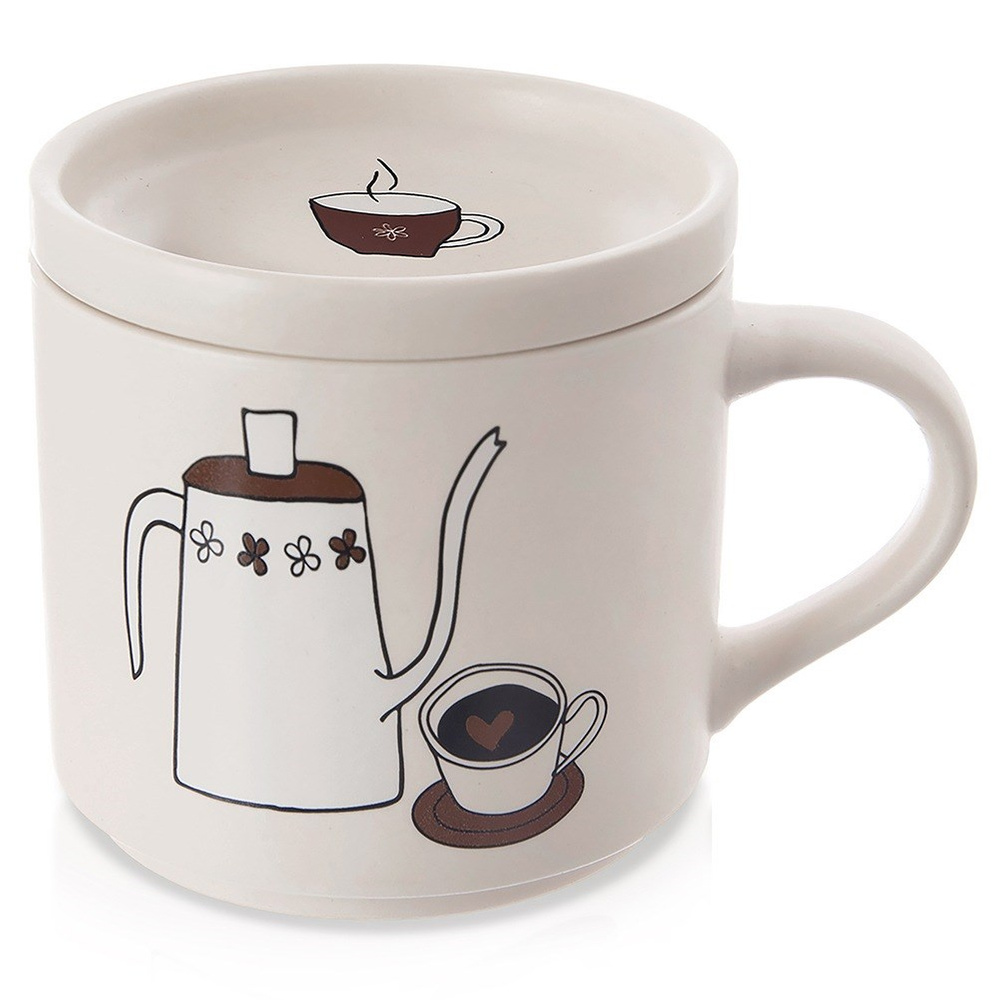 Becher Mit Deckel Zum Trinken, Aufbrühen Von Kaffee, Tee, Kräutern Und Anderen Getränken