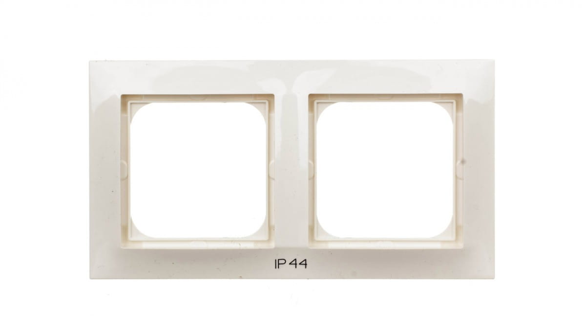 Impresja Doppelrahmen Für Ip44 Ecru-schalter Rh-2y/27