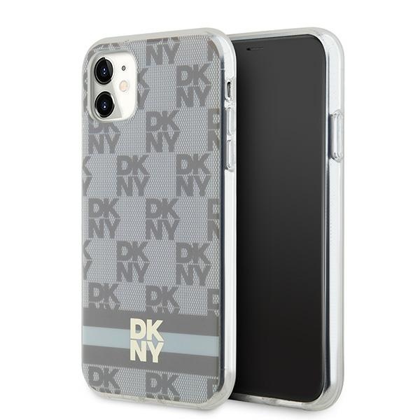 Dkny Dkhmn61hcptse Iphone 11 / Xr 6,1" Beige/beige Hartschalen-schutzhülle Mit Iml-karomuster Und Bedruckten Streifen, Magsafe