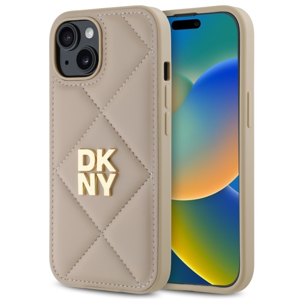 Dkny Dkhcp15spqdsle Iphone 15 6,1" Beige Gestepptes Logo