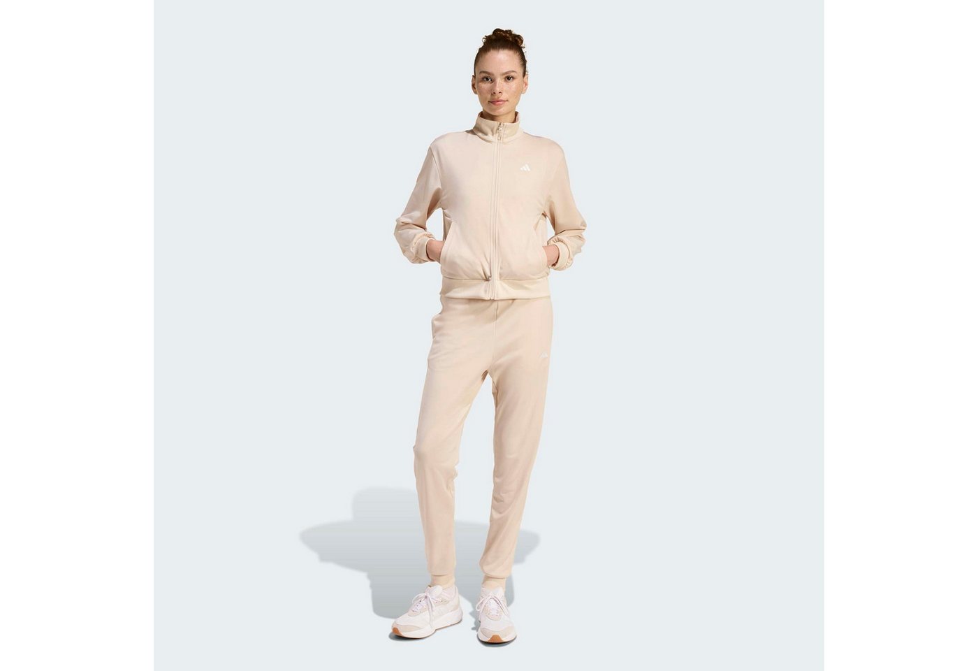 Adidas Damen-trainingsanzug-set Essentials Feel Cozy Beige Kb8459 R M Bild 4