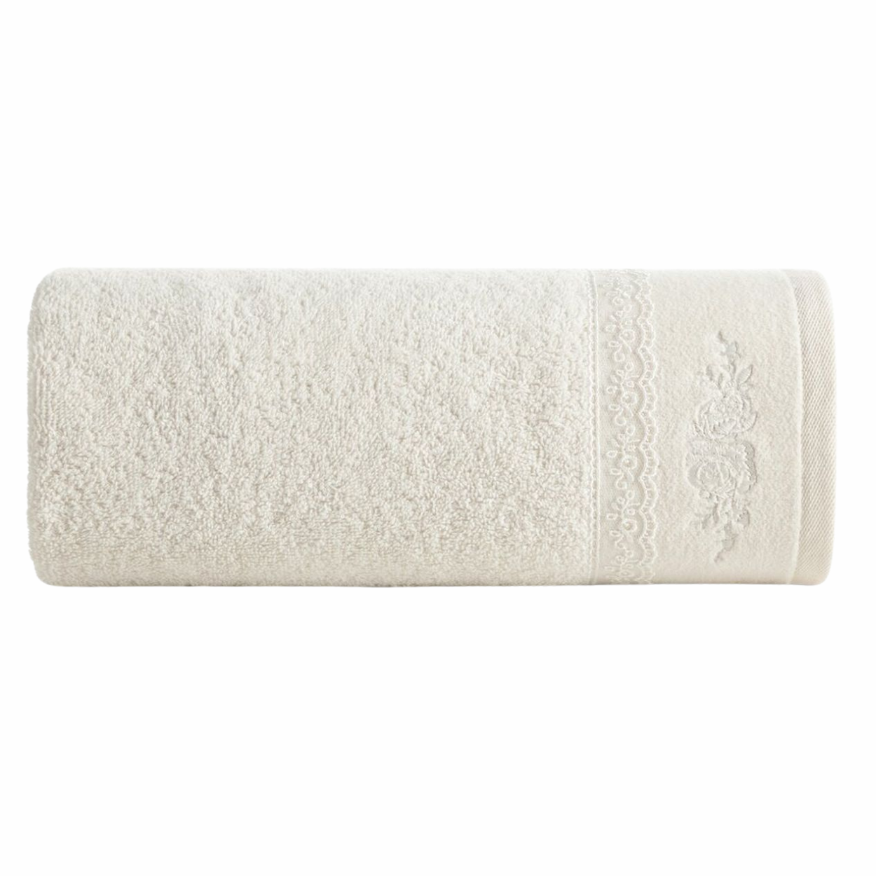 Sisi-handtuch Mit Spitze, 50 X 90 Cm, Cremefarben