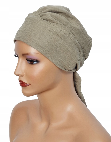 Tess M-1 Frühlingsturban Aus Musselin, Glatter Schal, Auch Nach Der Chemotherapie