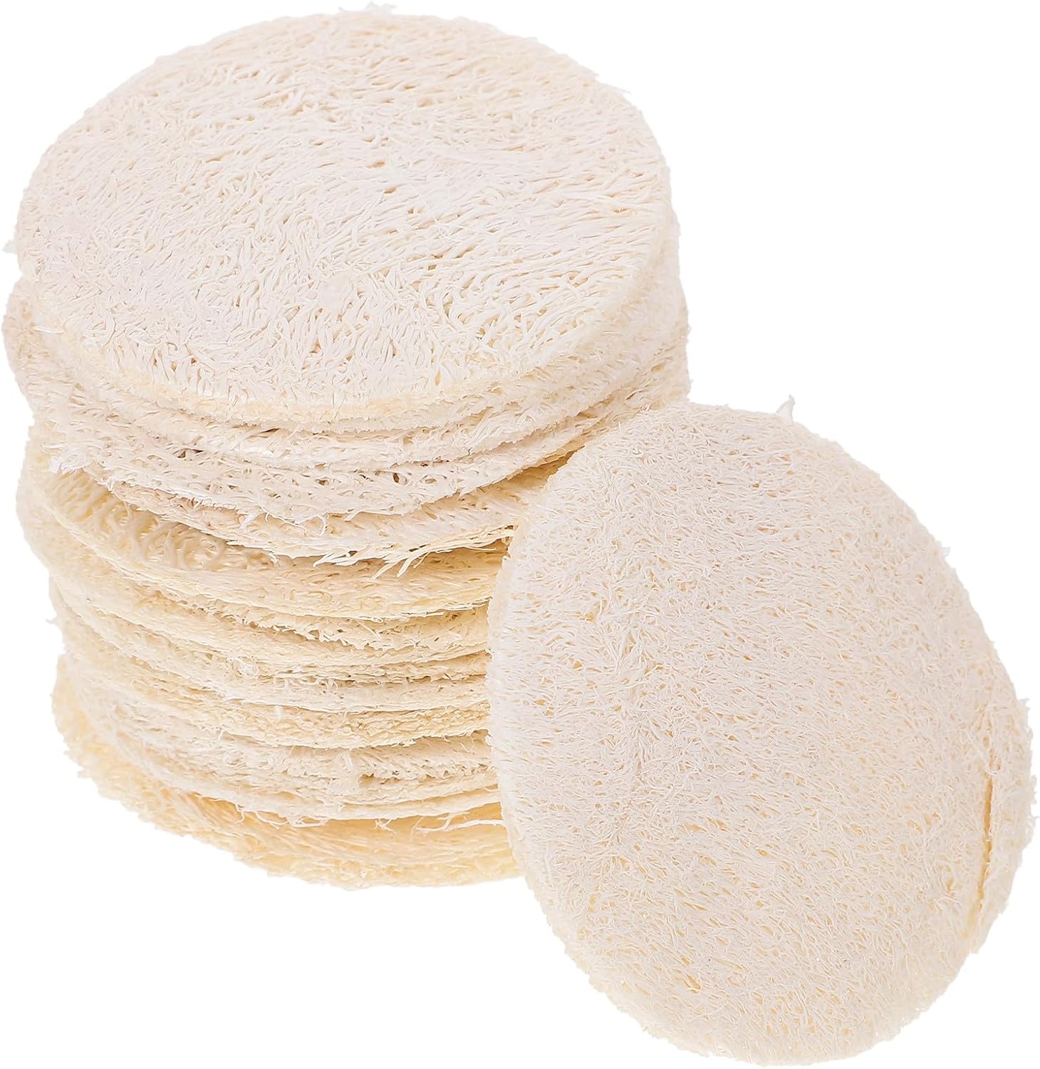 Natürlicher Luffa Praktisch Zur Aufbewahrung 18 Stück Peeling Körperreiniger Aus Beige Rundem Loofah Und Hautfreundlich Für Spa Und Bad Geeignet