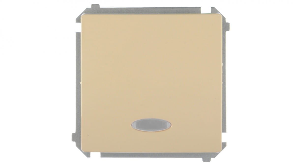 Simon Basic Einpoliger Schalter Mit Beleuchtung, Schnellverbinder, Beige Bmw1l.01/12