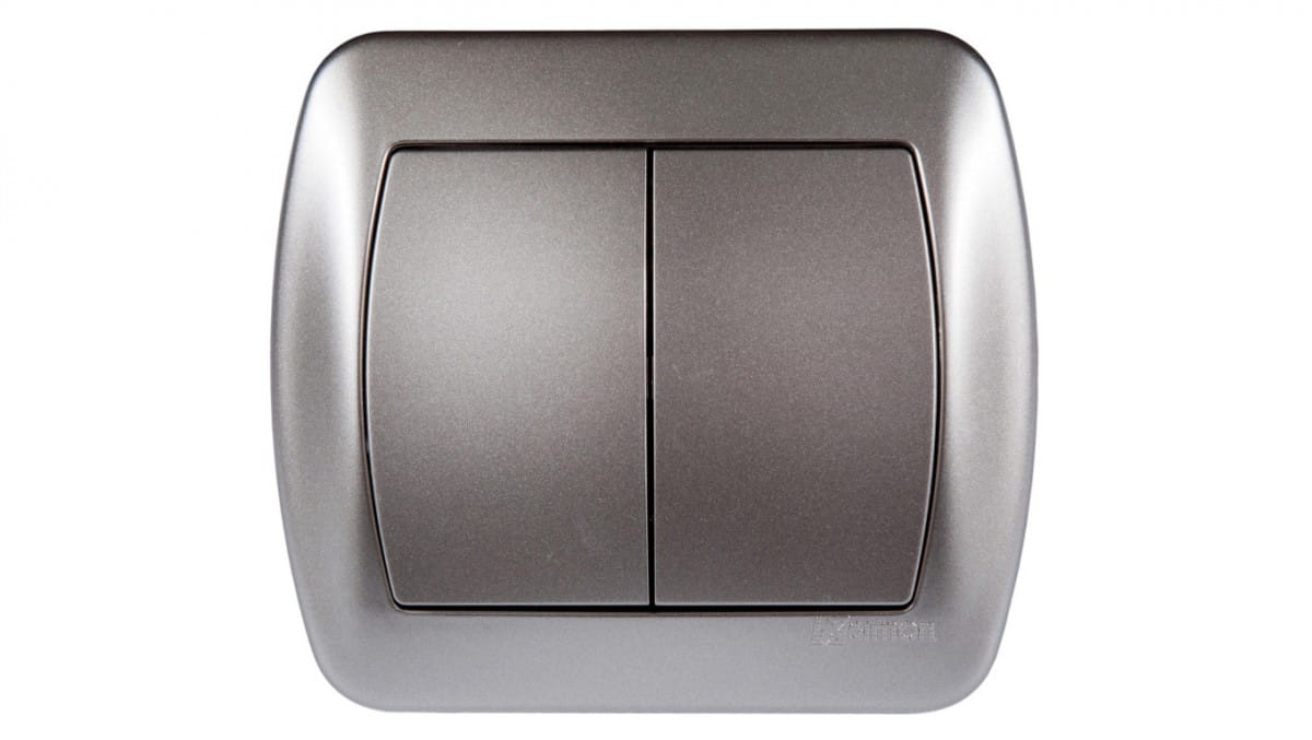 Simon Akord Kerzenleuchterschalter Mit Beleuchtetem, Metallisch-satiniertem Aw5l/29