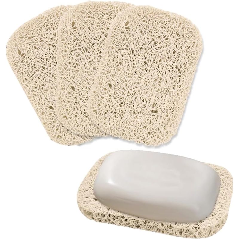 3-teiliges Seifenschalen-set, Rutschfest Und Langlebig, Mit Automatischer Ablaufvorrichtung In Spiralform Zur Aufbewahrung Von Seife (beige)