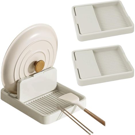 Deckelhalter, 18,5 X 16 X 2,5 Cm Küchenlöffelhalter, Küchenutensilienhalter, Schubladenorganizer, Löffelhalter Für Die Küchenarbeitsplatte, Spritzschutz