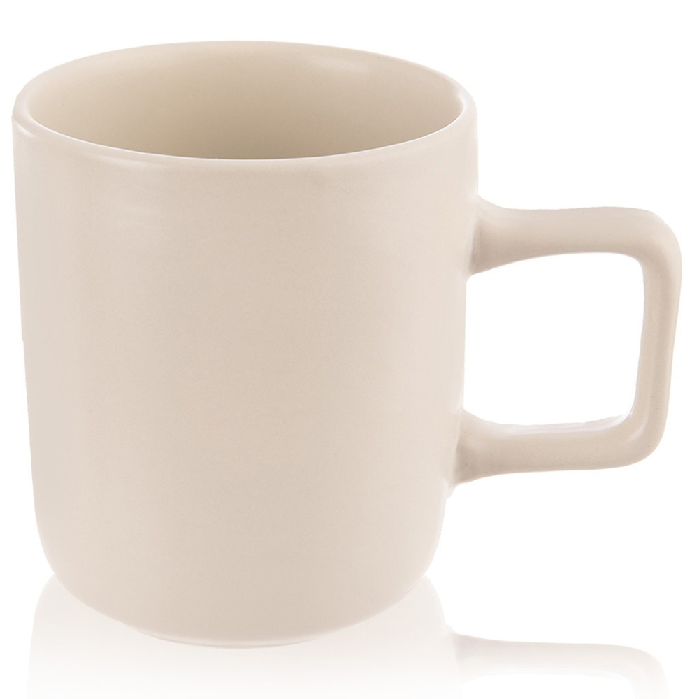 Keramikbecher Für Kaffee, Tee, Heiß- Und Kaltgetränke, Sahne, 380 Ml