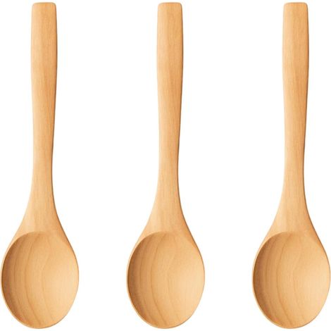 3er-set Holzlöffel (13 X 3 Cm) – Natürliches Holzlöffelset Für Kinder – Honiglöffel & Vielseitiges Küchenzubehör – Umweltfreundliches Küchenutensil