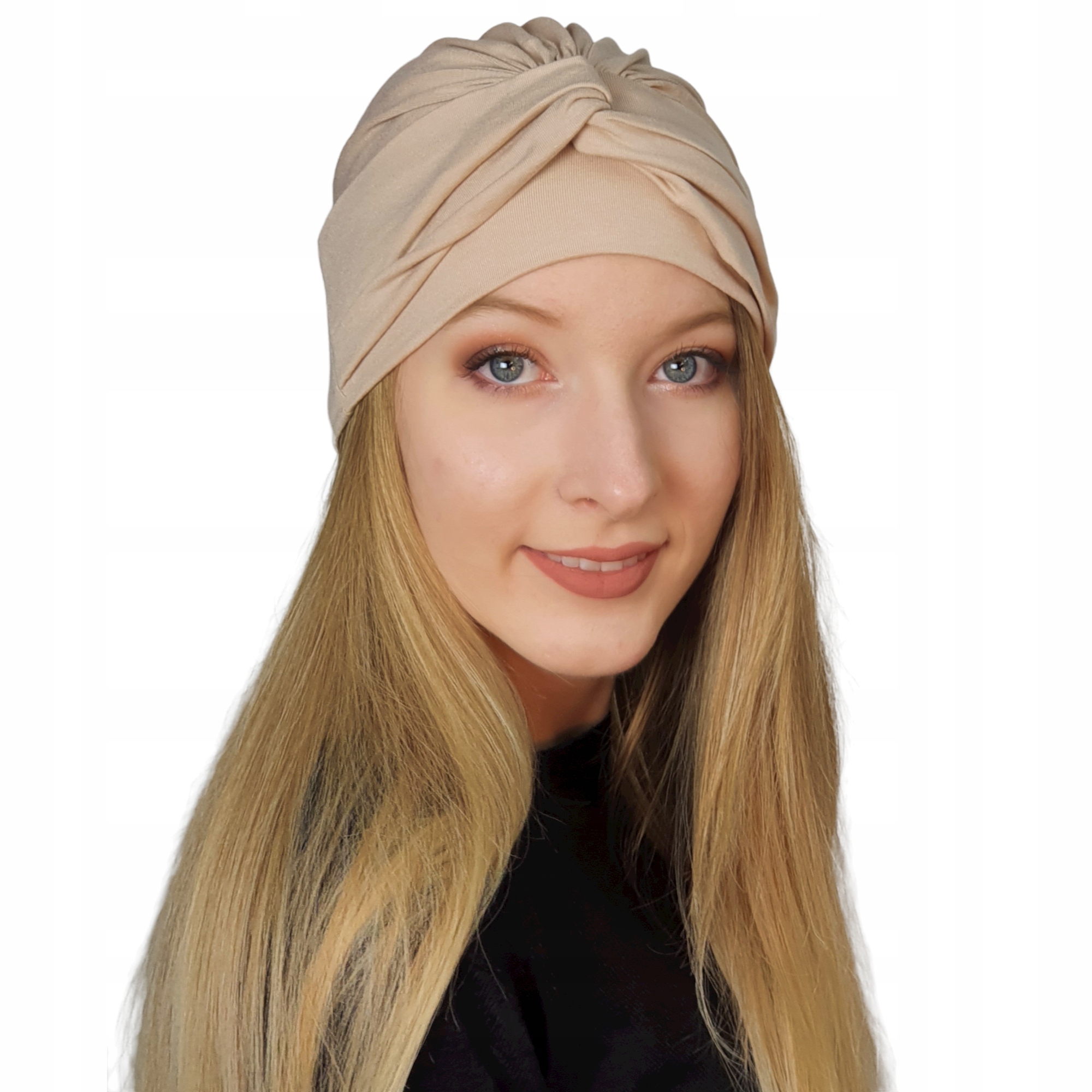 Hautfarbener Turban Sara 138 Bambushut Ohne Muster, Auch Nach Der Chemotherapie