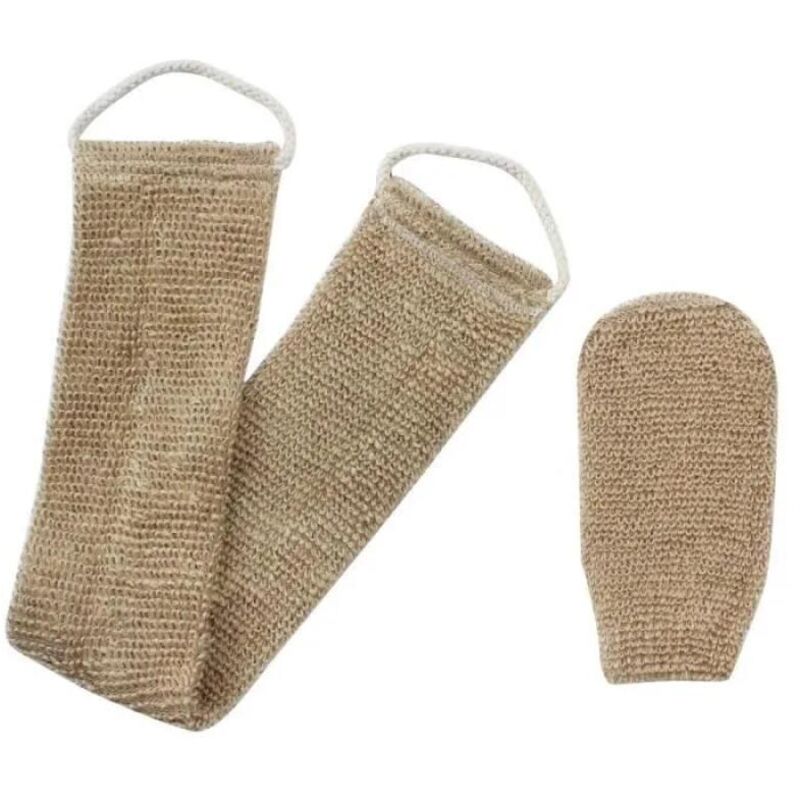 Rückenwaschband, Peelinghandschuh-haarband, Natürliches Hanf-peeling-rückenband Für Rücken Und Körper, Für Bad Und Dusche Für Männer Und Frauen