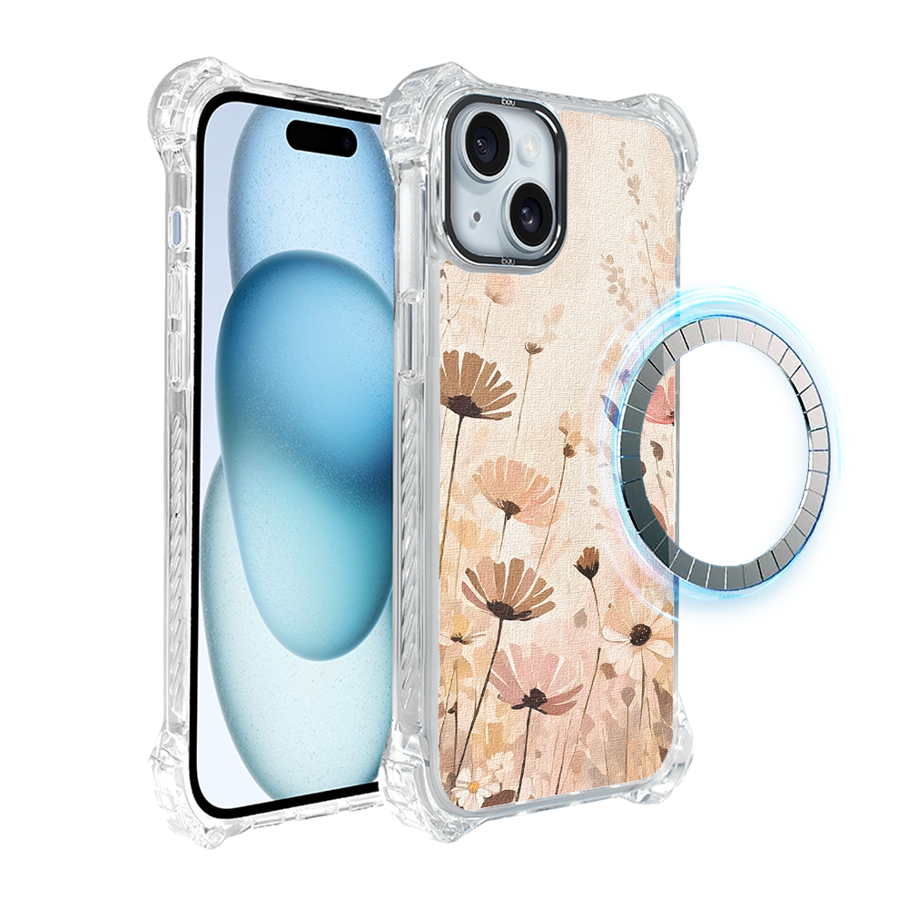 Iphone 15 Plus Ibizu Dropguard Ultra Hülle Mit Magsafe, Boho, Blumenwiese