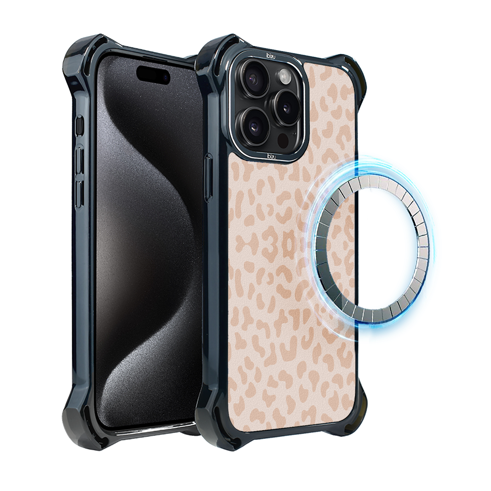 Iphone 15 Pro Max Ibizu Dropguard Ultra Hülle Mit Magsafe, Boho-design, Zartes Leopardenmuster