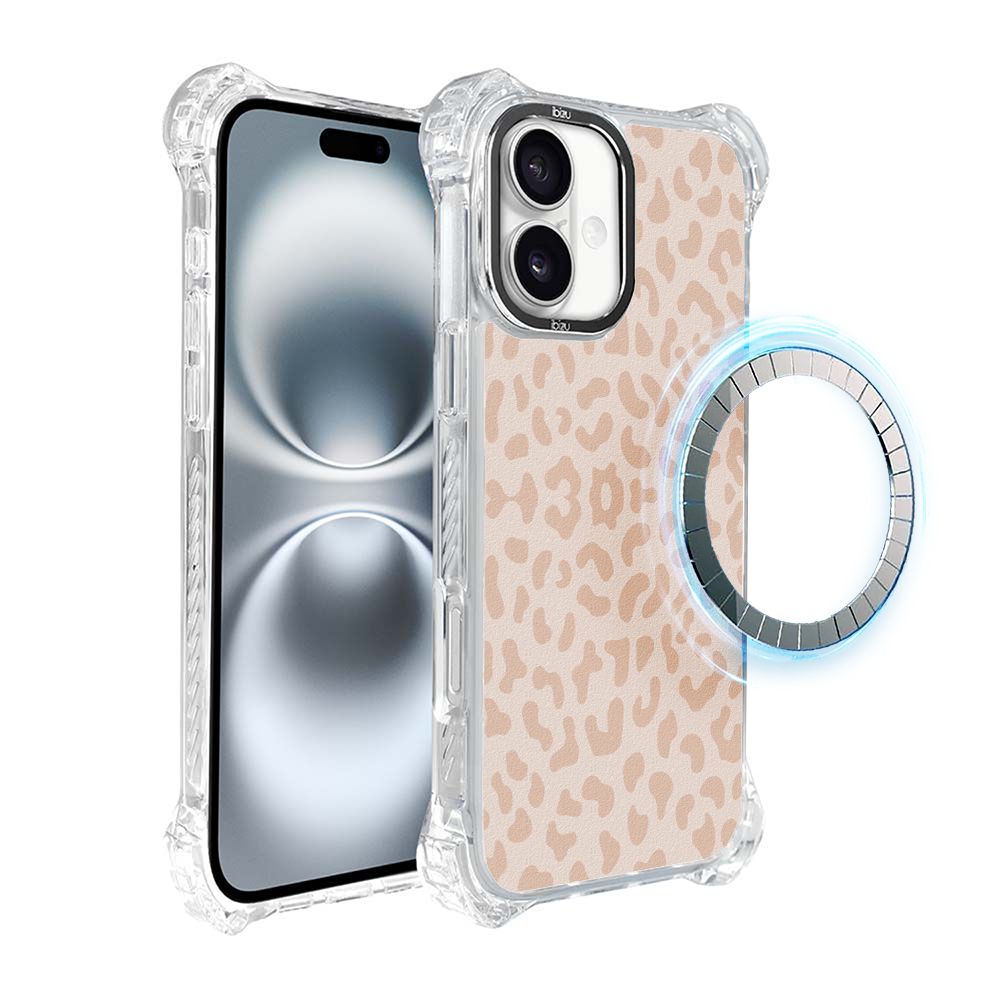 Iphone 16 Plus Ibizu Dropguard Ultra Hülle Mit Magsafe, Boho-design, Zartes Leopardenmuster