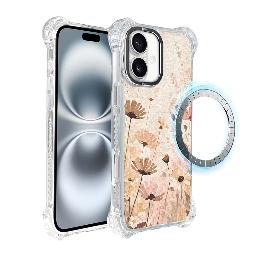 Iphone 16 Plus Ibizu Dropguard Ultra Hülle Mit Magsafe, Boho, Blumenwiese
