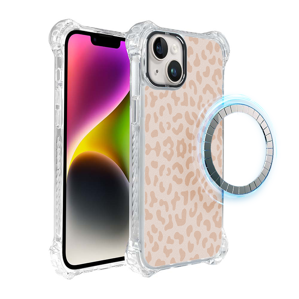 Iphone 14 Plus Ibizu Dropguard Ultra Hülle Mit Magsafe, Boho-design, Zartes Leopardenmuster