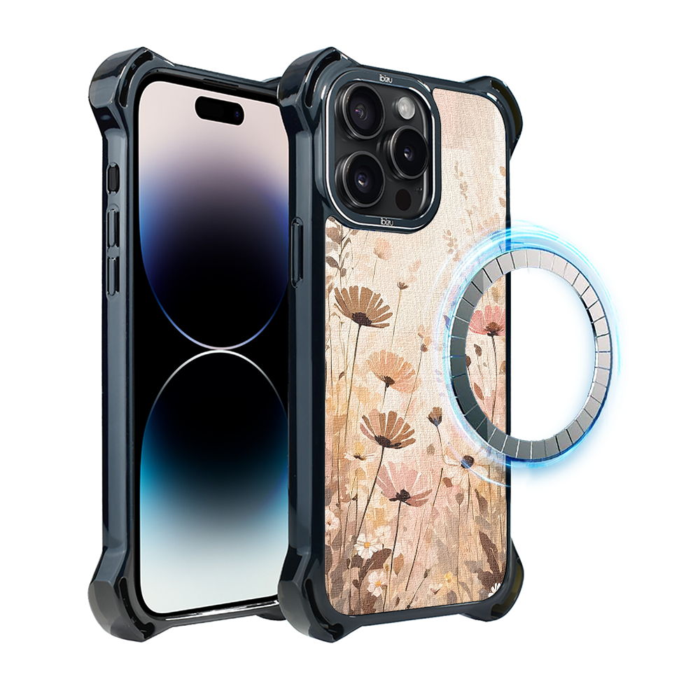 Iphone 14 Pro Ibizu Dropguard Ultra Hülle Mit Magsafe, Boho, Blumenwiese