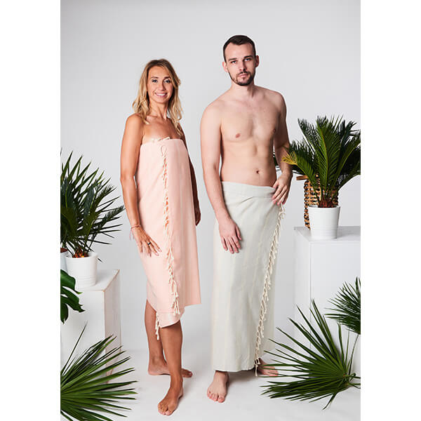 Weiches Hammam-handtuch Aus 100 % Natürlicher Baumwolle, Beige