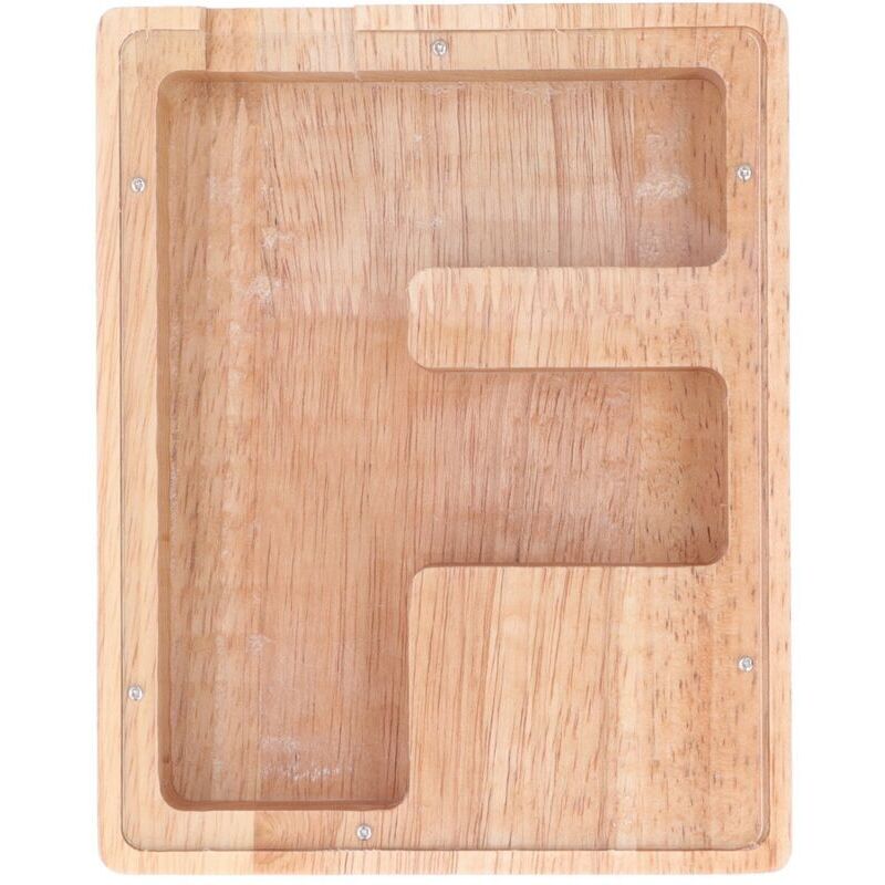 Personalisierter, Transparenter Tresor Aus Holz In Buchstabenform Für Kinder – Pädagogisches Sparschwein