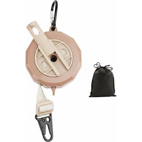 Tragbarer Wäscheständer, Ausziehbare Wäscheleine, Multifunktionaler Wäscheständer, Zubehör Für Auto, Hotel, Camping, Kaffeerosa, 4,3 M Mit Tasche