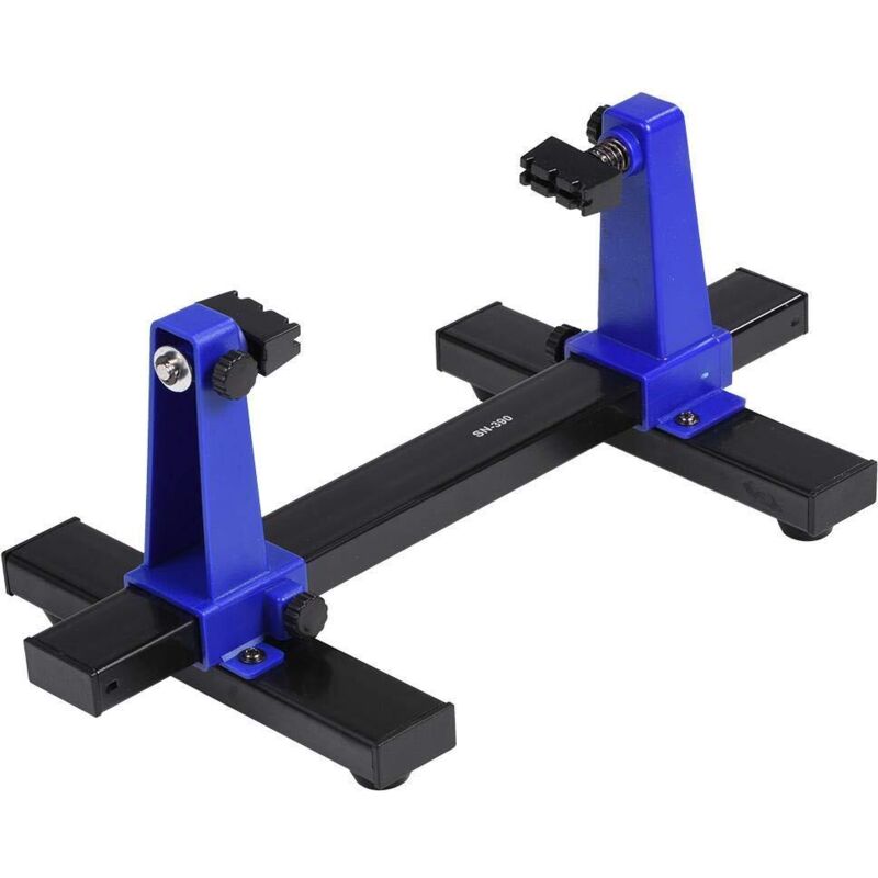 Universeller, Um 360° Verstellbarer Leiterplattenhalter (pcb-platinenständer) Für Lötmontage, Blau