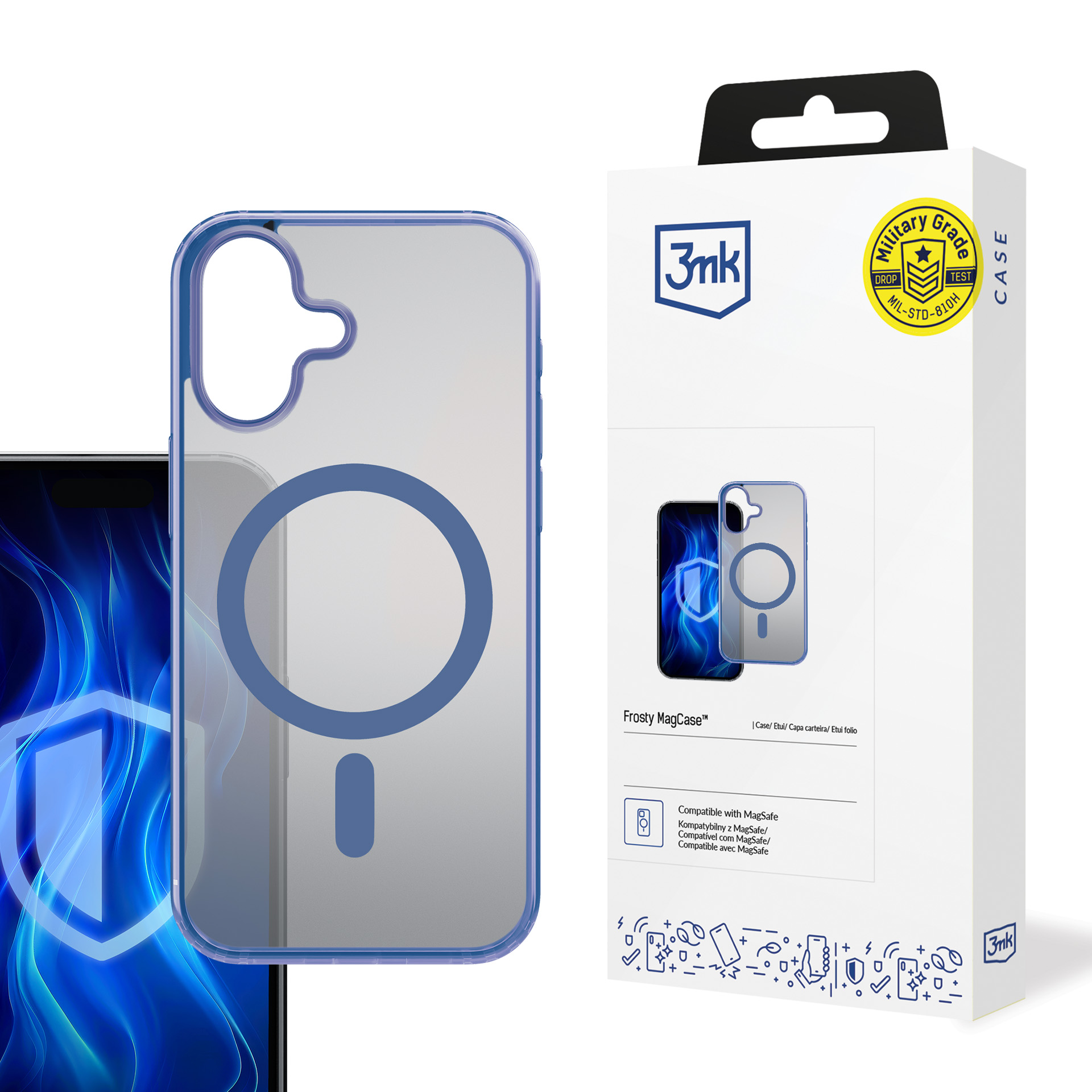 Apple Iphone 16 Plus – 3mk Frosty Magcase Blau