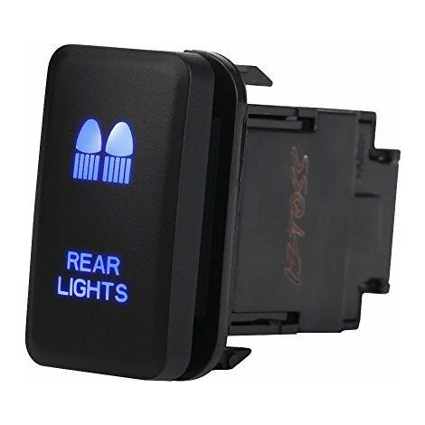 Auto-wippschalter, 12v Blauer Led-schalter Ein/aus-steuerschalter 38,75 X 20,8 Mm Mit 200 Mm Kabel Für Autos (rückleuchten)