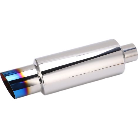 Blauer Auspuffschalldämpfer, 2" Einlass, 3" Auslass, Edelstahl, Universal-baumwollschalldämpfer