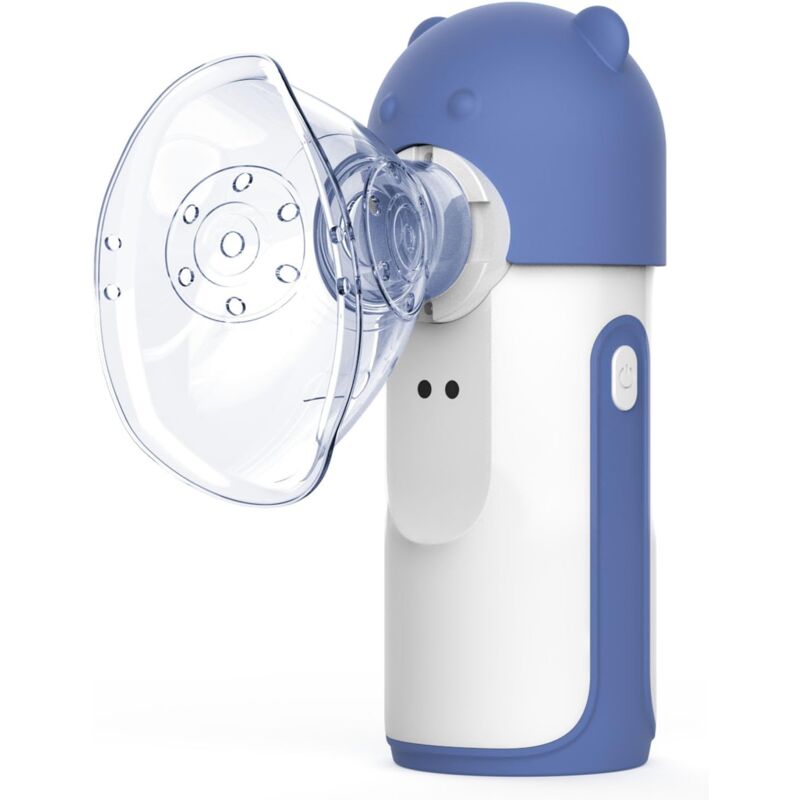 Tragbarer Inhalator-vernebler Für Erwachsene Und Kinder – Wiederaufladbarer, Geräuscharmer Ultraschall-aerosol – Blau