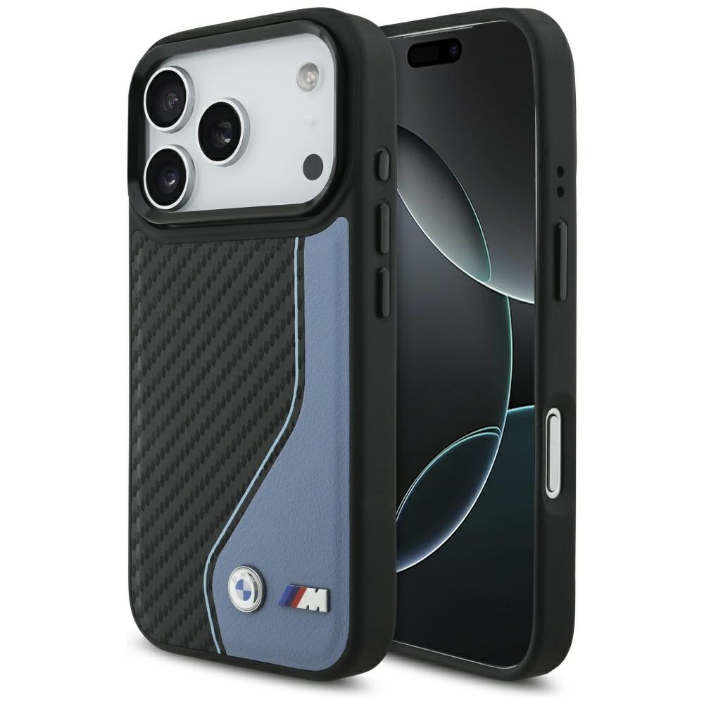 Bmw M Carbon Logo Magsafe Hülle Für Iphone 17 Pro Blau